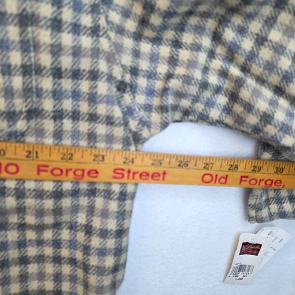 Woolrich Womens Vintage Large Plaid Wool Blend Shirt Jacket Outdoor Deadstock - Picture 6 of 7